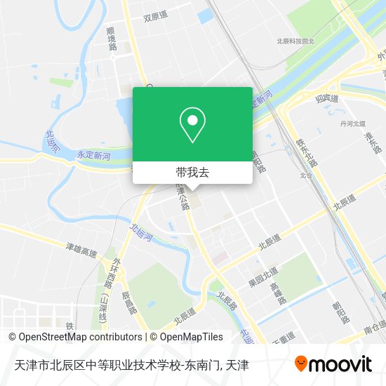 天津市北辰区中等职业技术学校-东南门地图