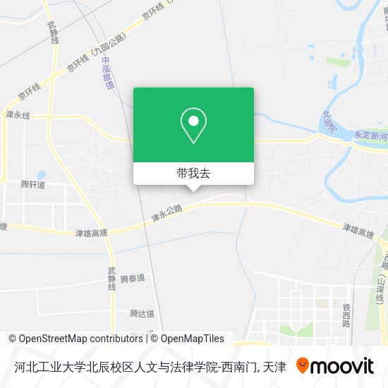 河北工业大学北辰校区人文与法律学院-西南门地图