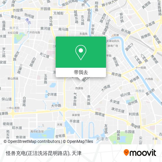 怪兽充电(正洁洗浴昆明路店)地图