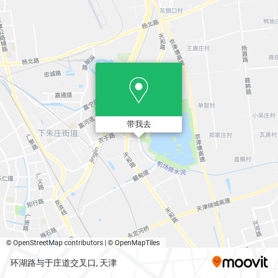 环湖路与于庄道交叉口地图