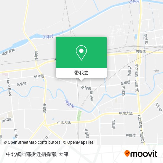 中北镇西部拆迁指挥部地图