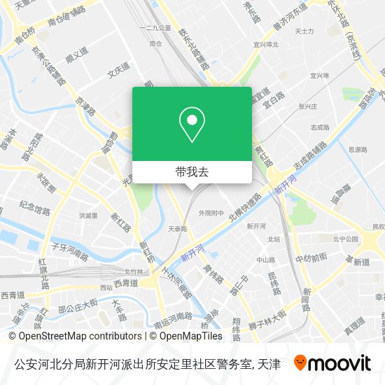 公安河北分局新开河派出所安定里社区警务室地图