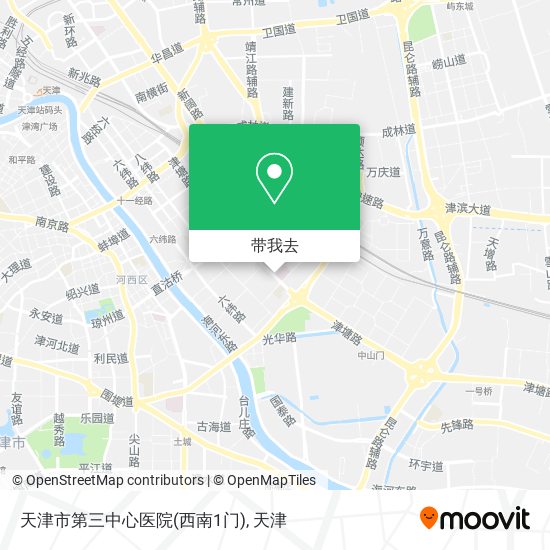 天津市第三中心医院(西南1门)地图
