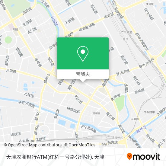 天津农商银行ATM(红桥一号路分理处)地图