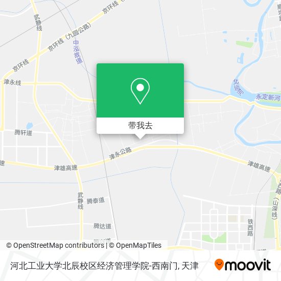 河北工业大学北辰校区经济管理学院-西南门地图