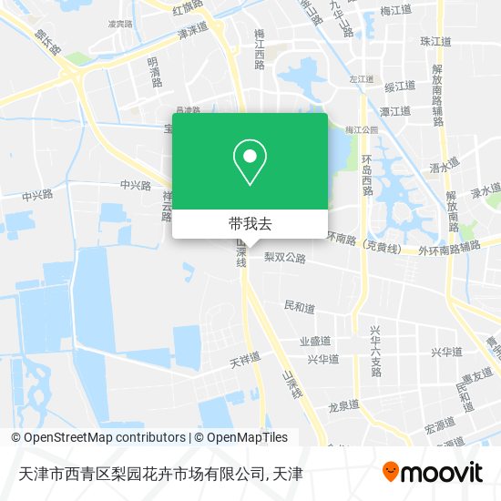 天津市西青区梨园花卉市场有限公司地图