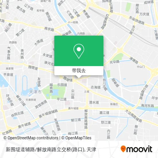 新围堤道辅路/解放南路立交桥(路口)地图