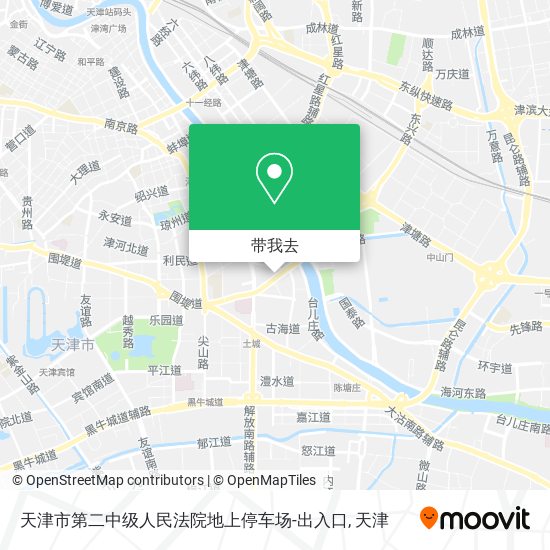 天津市第二中级人民法院地上停车场-出入口地图
