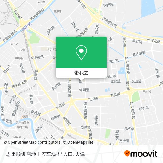 恩来顺饭店地上停车场-出入口地图