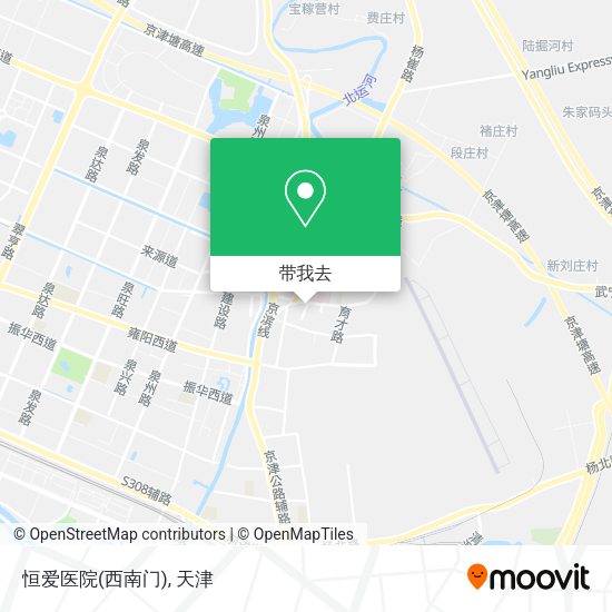 恒爱医院(西南门)地图
