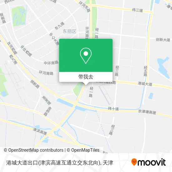 港城大道出口(津滨高速互通立交东北向)地图