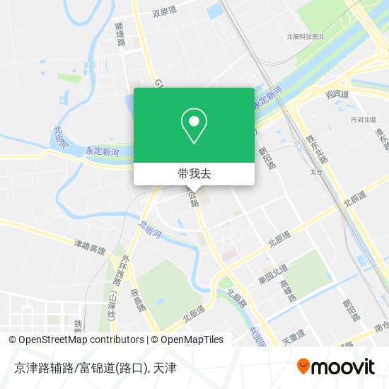 京津路辅路/富锦道(路口)地图
