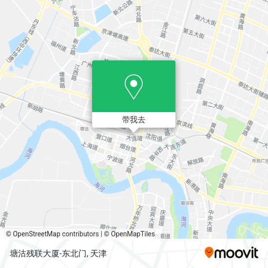 塘沽残联大厦-东北门地图