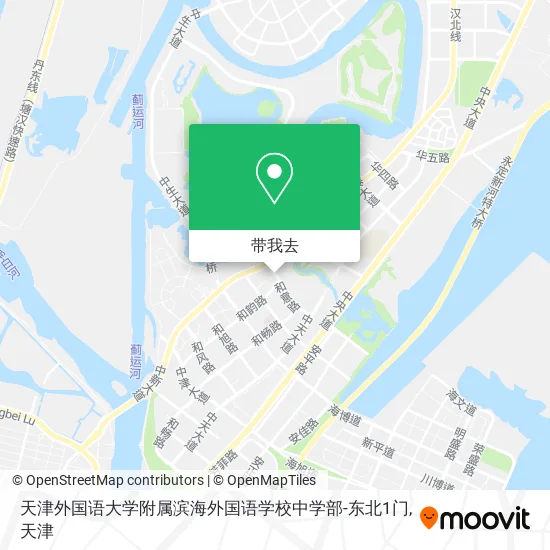 天津外国语大学附属滨海外国语学校中学部-东北1门地图