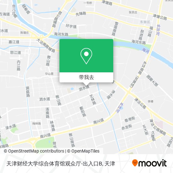 天津财经大学综合体育馆观众厅-出入口B地图