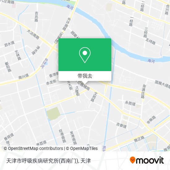 天津市呼吸疾病研究所(西南门)地图