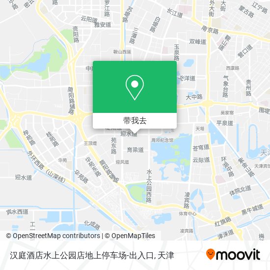 汉庭酒店水上公园店地上停车场-出入口地图
