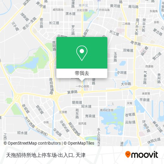 天拖招待所地上停车场-出入口地图