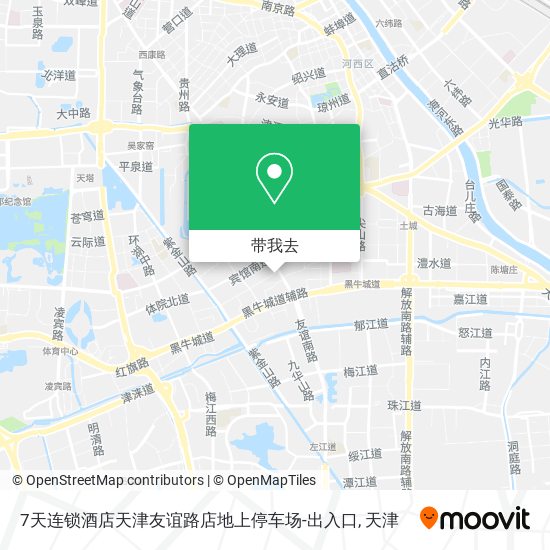 7天连锁酒店天津友谊路店地上停车场-出入口地图