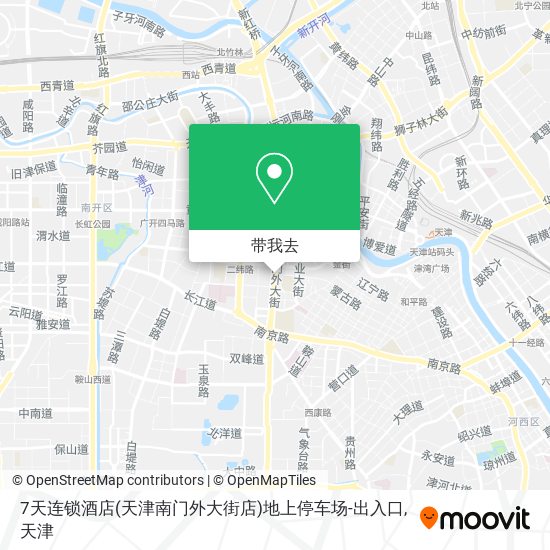7天连锁酒店(天津南门外大街店)地上停车场-出入口地图