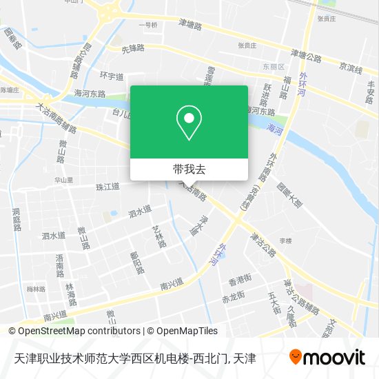 天津职业技术师范大学西区机电楼-西北门地图