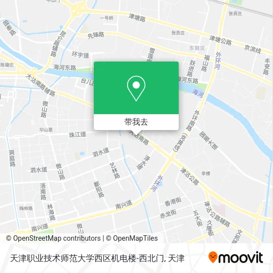 天津职业技术师范大学西区机电楼-西北门地图