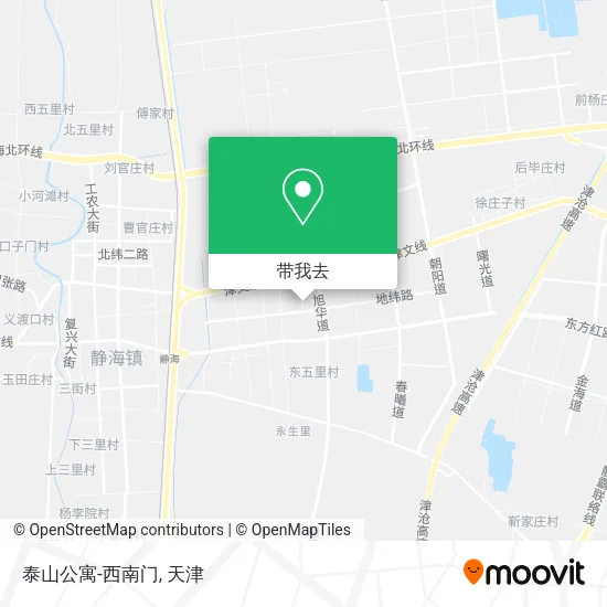 泰山公寓-西南门地图