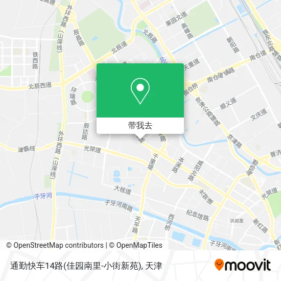 通勤快车14路(佳园南里-小街新苑)地图