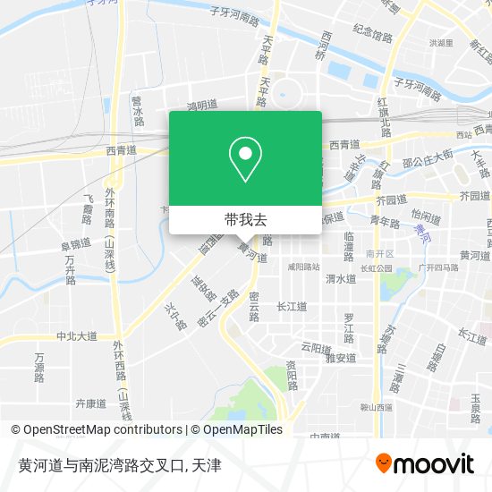 黄河道与南泥湾路交叉口地图