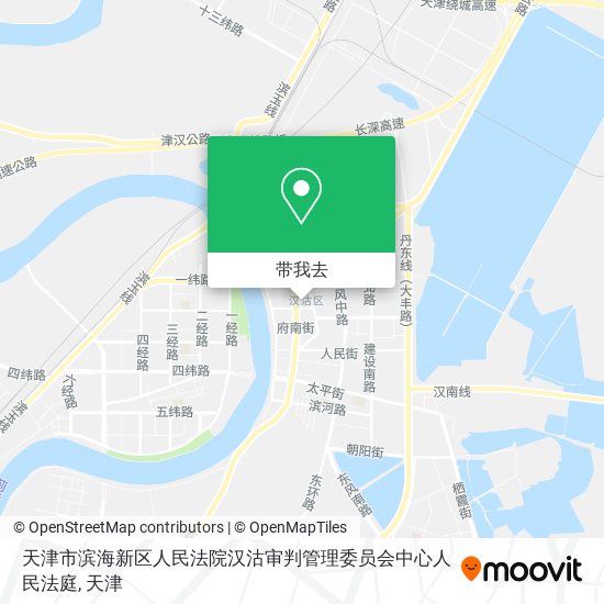 天津市滨海新区人民法院汉沽审判管理委员会中心人民法庭地图