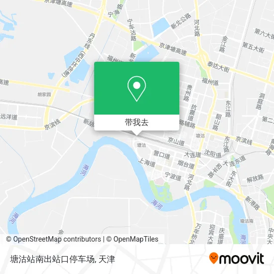 塘沽站南出站口停车场地图