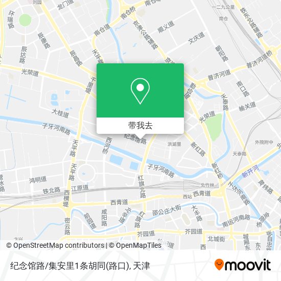 纪念馆路/集安里1条胡同(路口)地图