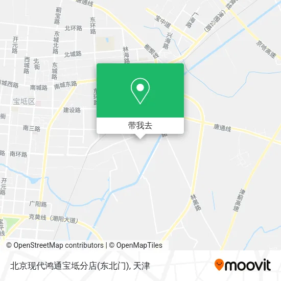 北京现代鸿通宝坻分店(东北门)地图