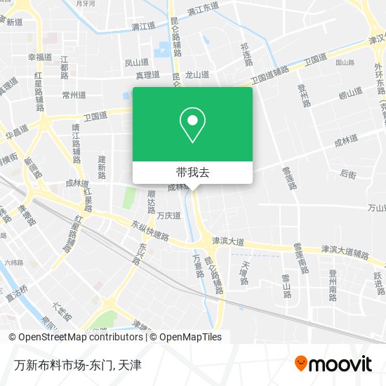 万新布料市场-东门地图