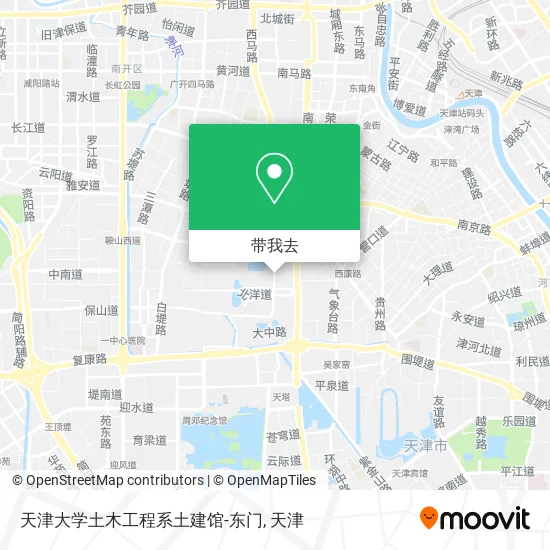 天津大学土木工程系土建馆-东门地图