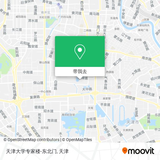 天津大学专家楼-东北门地图