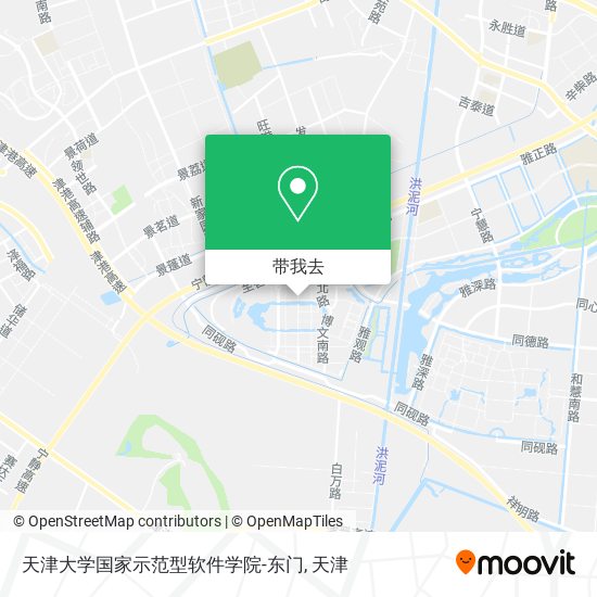 天津大学国家示范型软件学院-东门地图