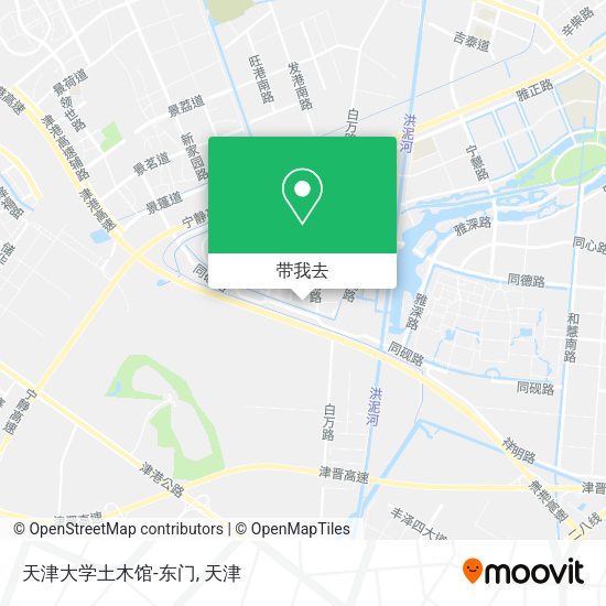天津大学土木馆-东门地图