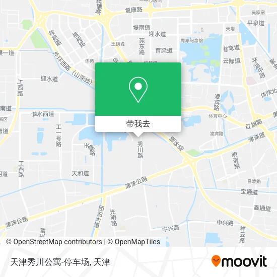 天津秀川公寓-停车场地图