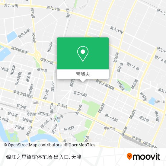 锦江之星旅馆停车场-出入口地图