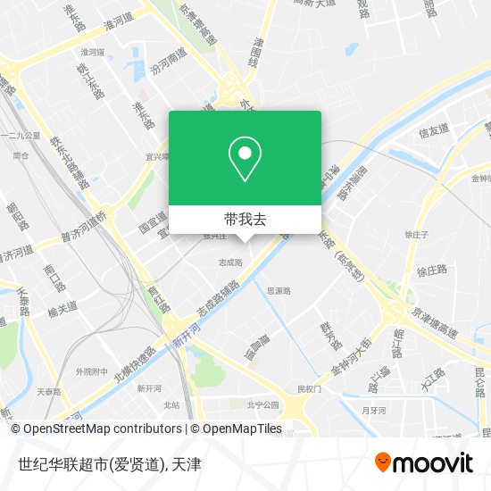 世纪华联超市(爱贤道)地图