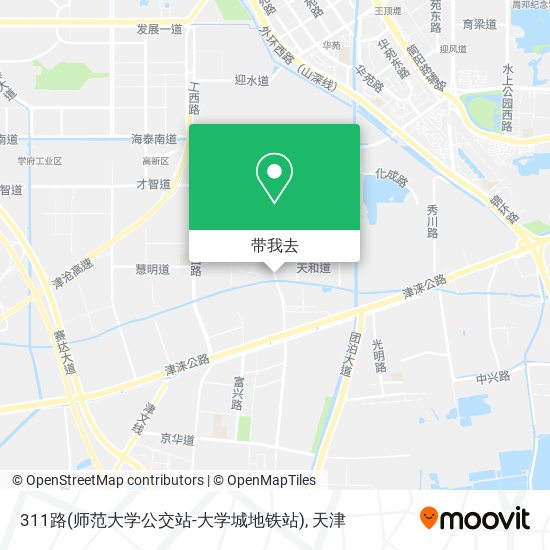 311路(师范大学公交站-大学城地铁站)地图