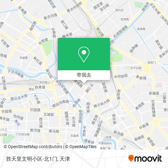 胜天里文明小区-北1门地图