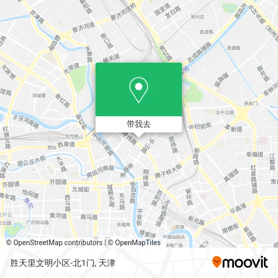 胜天里文明小区-北1门地图