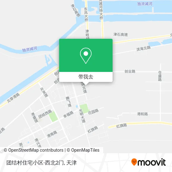 团结村住宅小区-西北2门地图