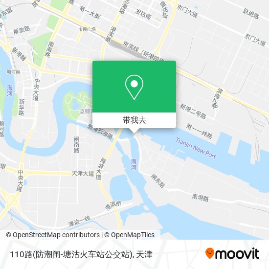110路(防潮闸-塘沽火车站公交站)地图