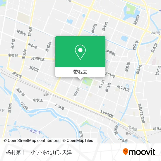 杨村第十一小学-东北1门地图