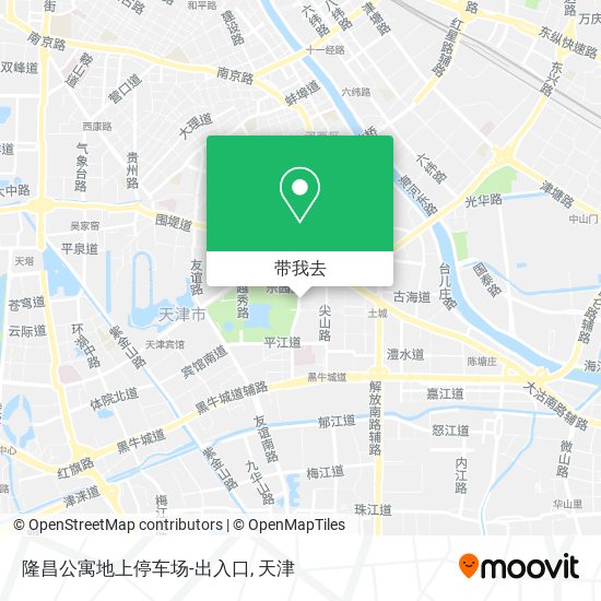 隆昌公寓地上停车场-出入口地图