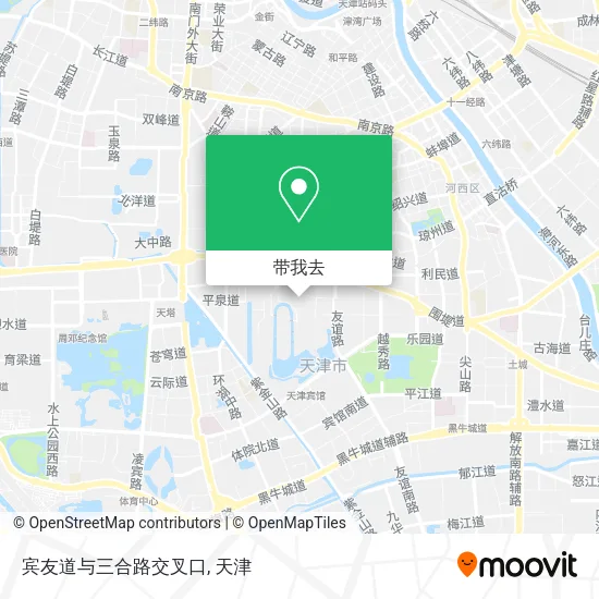 宾友道与三合路交叉口地图