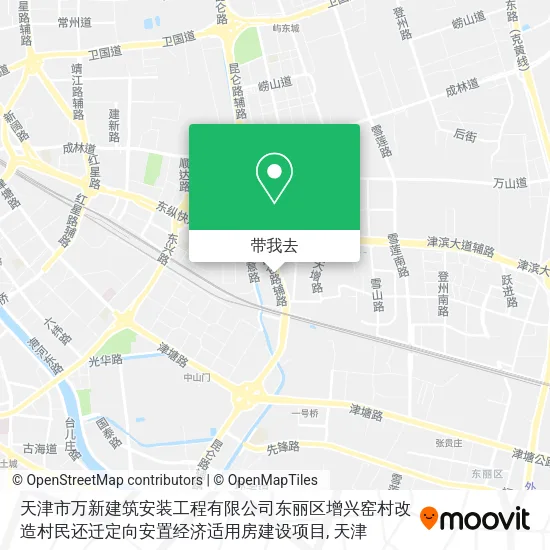 天津市万新建筑安装工程有限公司东丽区增兴窑村改造村民还迁定向安置经济适用房建设项目地图